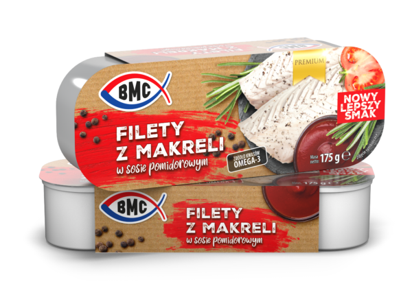 BMC Filety z makreli w sosie pomidorowym 175g EO