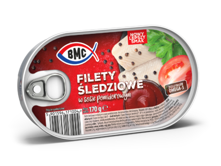 Filety śledziowe w sosie pomidorowym EO 170g