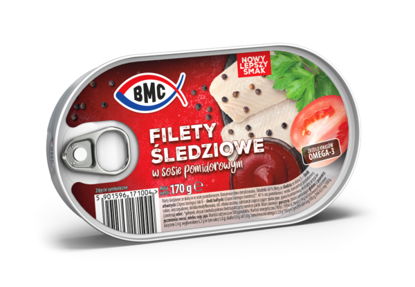 Filety śledziowe w sosie pomidorowym EO 170g