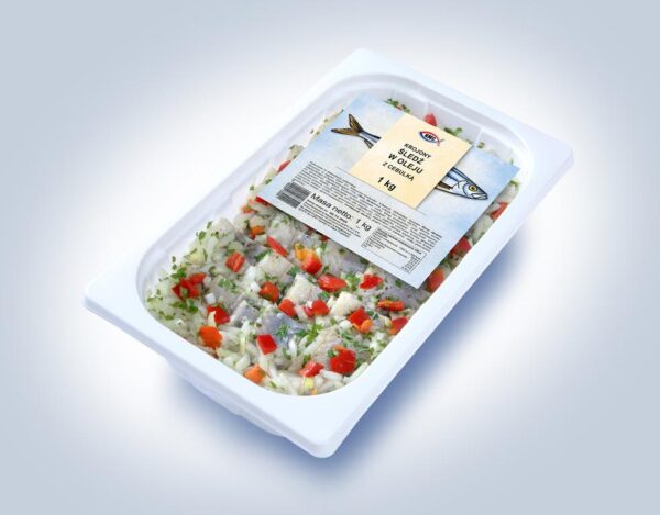 Śledź w oleju z cebulką 1 kg BMC